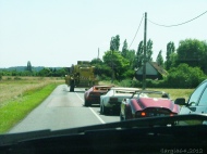 Following a tractor...